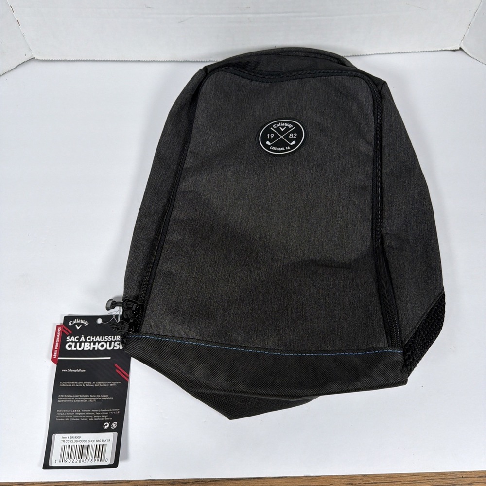 Callaway Golf Clubhouse Collection Shoes Bag Black with A Valuables Pouch New